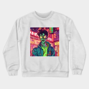 Korean Zombie man walking on the street Crewneck Sweatshirt